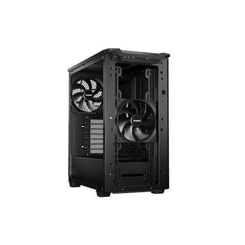 Image of be quiet! Pure Base 501 Airflow Black ATX Case | 2 Preinstalled Pure Wings 3 140mm PWM Fans | Optimized Air Pressure | Compact PC Case | Vertical GPU Installation | USB 3.2 Gen. 2 Type C | BG074