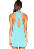 Muzniuer Yoga Workout Tops for Women Backless Long Tank Workout Shirts Cover up Summer Sleeveless T Shirts