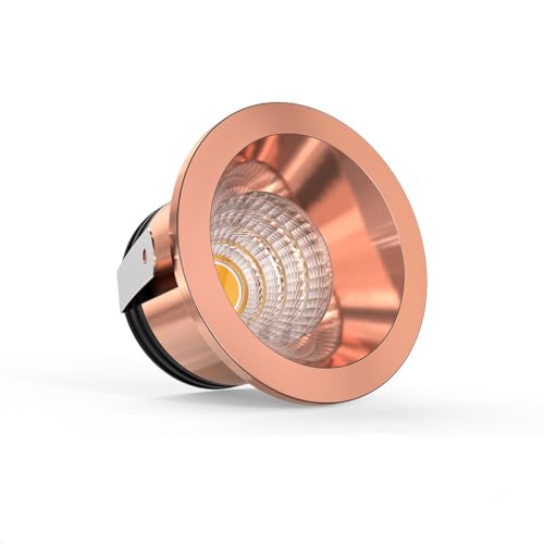 Image of Goldmedal Spark Pro 3W Rose Gold (Body Color) LED COB Spot Light - Neutral White (4000K)|Cut-Out Size:O30mm|Recessed Spot Light for False Ceiling|Suitable for Indoor Application|Aluminium Housing