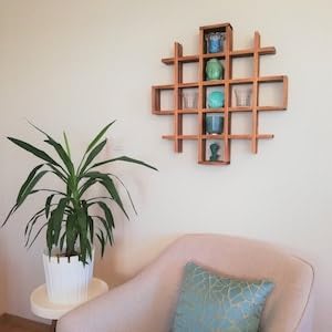 特殊形状木製棚 コーヒーティーマグ収納 壁掛けコーヒーティーカップホルダー キュービィキッチン棚 コーヒーバー バスルーム棚