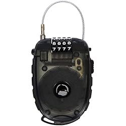 Candado Giant M-Wave 171023.0 Candado Retráctil, Unisex, Negro, 90 cm / 2.4 mm