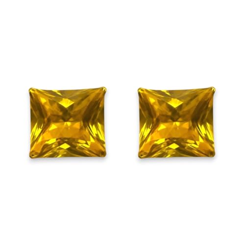 Image of ACCESSHER Gold-Tone Square Contemporary Stud Earrings | Fashion Jewellery, Valentine Gift for Girlfriend | Trendy Earrings for Women and Girls