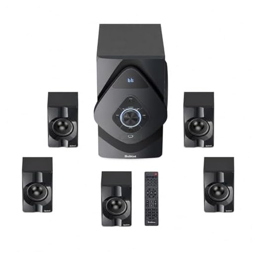 Bobtot Surround Sound Systems Wireless Rear Satellite Speakers - 800W 6.5inch Subwoofer 5.1/2.1 Channel Home Theater Systems with HDMI ARC Optical Bluetooth Input