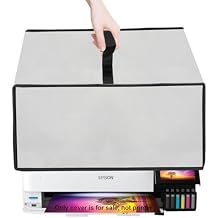 Printer Dust Cover for Epson, Anti-Static Waterproof Dustproof Cover Heavy Duty Printer Protective Case for Epson EcoTank Photo ET-8550 Wireless All-in-One Printer Silver