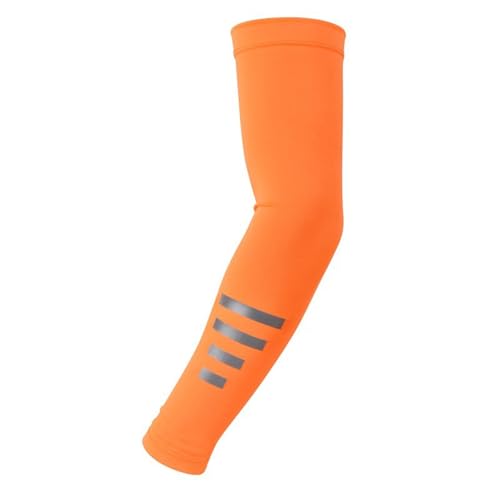 Ksikdeg Mangas deportivas unisex para brazos, tela absorbente, ribete reflectante, para actividades al aire libre, unisex, B, Talla única