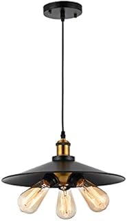 OUKANING Industrial Pendant Light E27 Base Vintage Hanging Pendant Lights Retro Pendant Light Fixture Home Kitchen Lighting