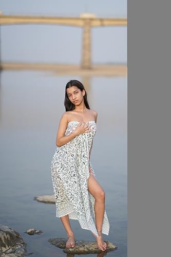 Perfect Mother’s Day Sarong Gift – Handmade Boho Cotton Wrap India Block Print Sarong – Lightweight Boho Summer Cover Up2
