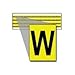 Brady 1500-W, 94732 0.375" x 0.25" B-946 1500 Series Letter Label w/Legend: W, 50 Cards