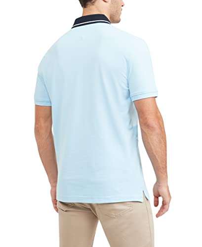 Image of Tommy Hilfiger Men's Short Sleeve Cotton Pique Flag Graphic Polo Shirt in Custom Fit