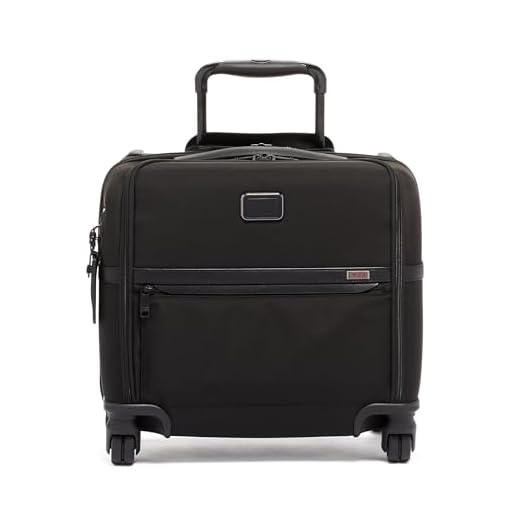 TUMI - Alpha 3 Carry-On 4 Wheeled Laptop Compact Brief Briefcase - 15 Inch Computer Case for Men and Women - Black