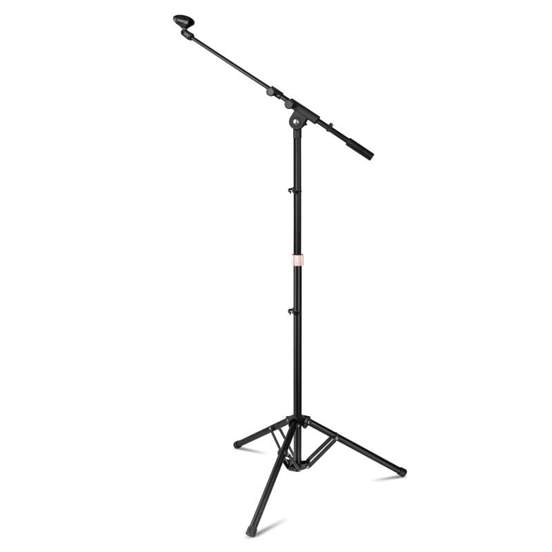 kh Mic Stand with Boom Arm Heavy Duty Tripod Microphone Stand Floor Holder Height Adjustable with 1 Mic Clip for Singing Performance Home Studio Recording Podcast Stage Use-image-42