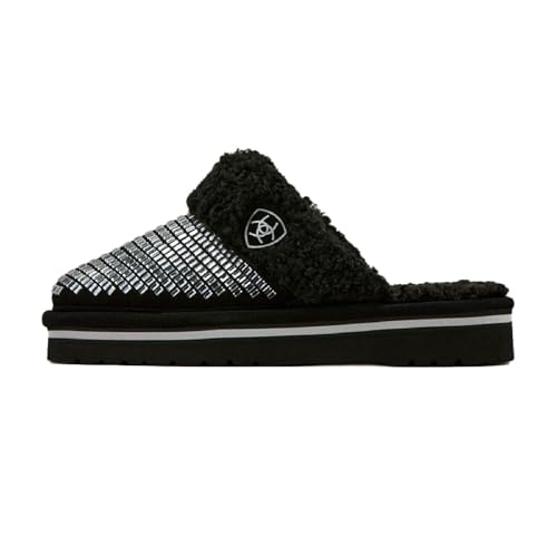 ARIAT ARIAT Womens Jackie Square Toe Exotic Platform Dazzle Black 9 Medium