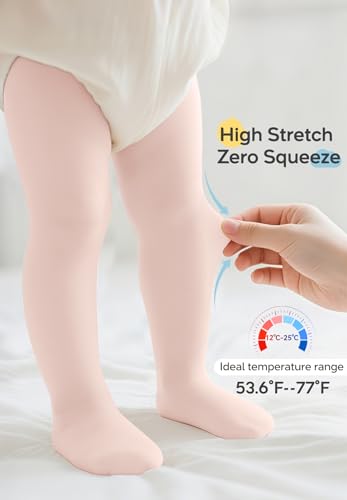 3 Pairs Toddler Ballet Tights for Girls - Girls Dance Tights Ultra Stretchy Soft Footed Tight for Daily Uniform Halloween2