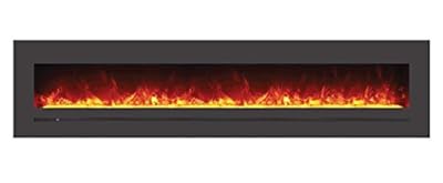 Sierra Flame Electric Fireplace with Surround (WM-FML-88-9623-STL), 88-Inch