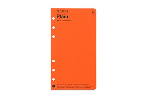 バイブルサイズ PLOTTER/プロッター Plain(無地)メモパッド システム手帳リフィル 77 バイブルサイズ PLOTTER/プロッター Plain(無地)メモパッド システム手帳リフィル 77