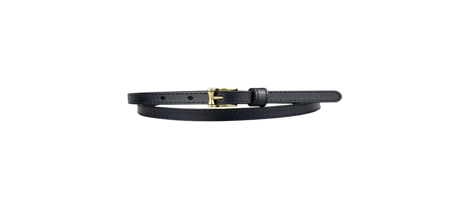 dfEDRd Ladies Waist Belt, 95-115cm Women's Business Suit Leather Thin Belt, Vintage Adjustable Dress Waistband(Black,115)