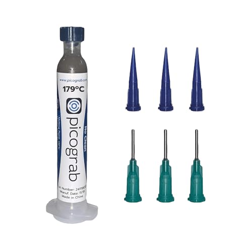Image of Sn64 /Bi35 /Ag1 T3 Lead Free Solder Paste - No Clean, 179C Melting Point - 30g Syringe for SMT, PCB & Electronics Repair