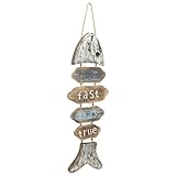 Toyvian Dekorativer Türanhänger Fisch Holz Mediterraner Stil Zum Aufhängen Wand Und Türdeko Für Zuhause