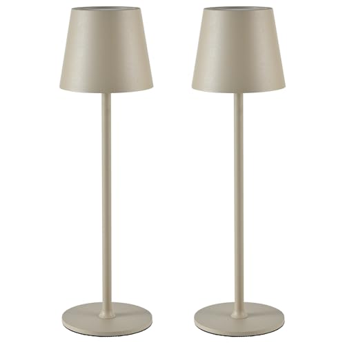 2 lampade dimmerabili LED da tavolo senza fili, ricaricabili, luce calda 3000 K, lampada da tavolo...