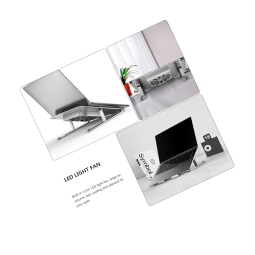 TEHAUX base de enfriamiento para laptop aluminio ajustable miniatura 2