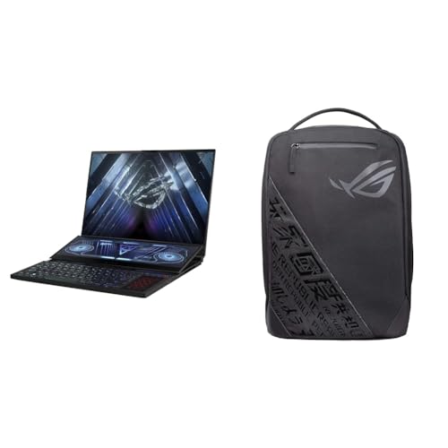 Image of ASUS ROG Zephyrus Duo 16 (2022) Dual Screen Laptop, 16 inch (40.64 cm) FHD+ 165Hz /3ms, AMD Ryzen 7 6800H, 6GB RTX 3060, (32GB RAM /2TB SSD), GX650RM-LS019WS + ROG BP1501 Gaming Bag (Black)