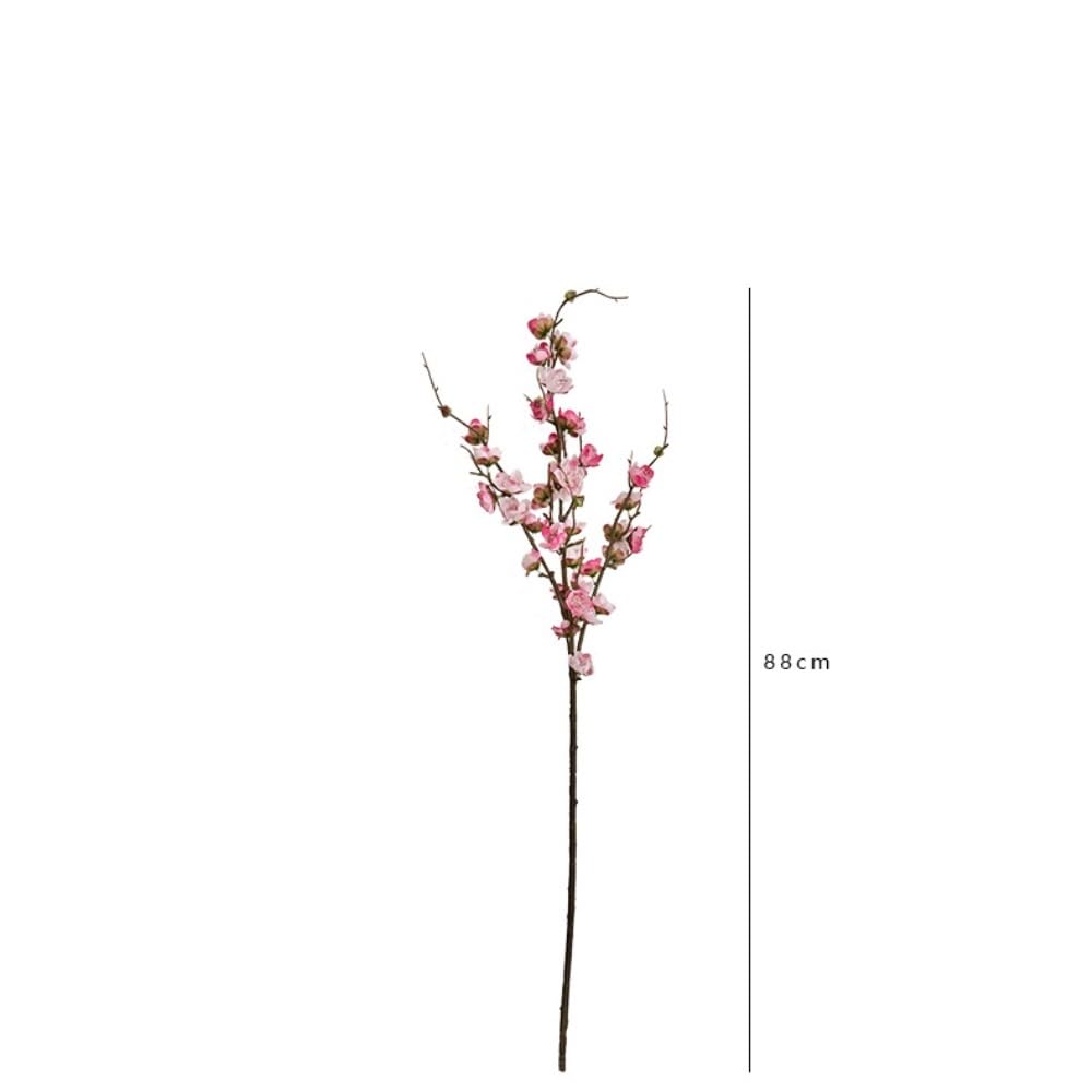 kunstblumen 3 Stück künstliche Kirschblütenzweige, Langer Stiel, Seidenpflaumenblüte mit Knospen, realistische japanische Aprikose