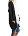 Traleubie Women's Loose Casual Long Sleeved Open Front Cardigans Sweater with Pocket Black XL
