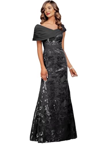 FreeBeauty Sparkly Mermaid Mother of The Bride Dresses for Women 2025 Sequins Evening Formal Dress