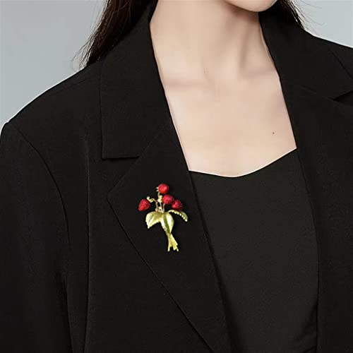 Pin para collar pequeño de mujer con hebilla de fresa anticaminar 5