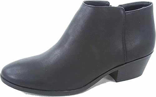 Image of Soda Women's Mug Round Toe Faux Suede Stacked Heel Western Ankle Bootie