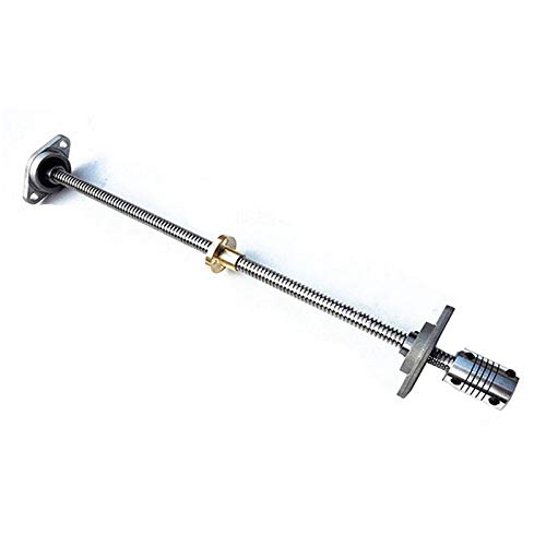 Lysee 3D Printer Parts & Accessories - 5Pc 30cm T8 Lead Screw Rod with Nut + Bearing Block + Coupler 8mm x 300mm CNC Tool - (Color: as Show)