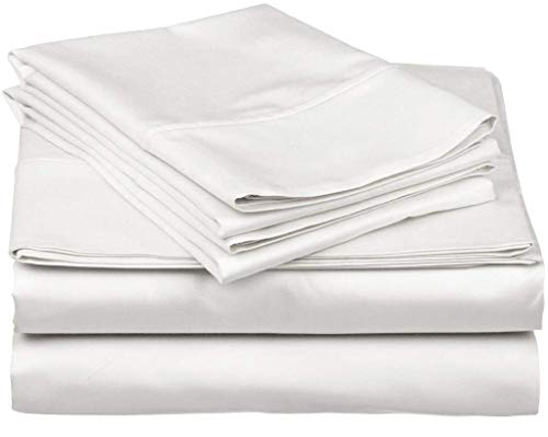 Kotton King 800 Thread Count Egyptian Cotton King Sheets, White: 4 Piece, 10 Inch Deep Pocket Bedroom Sheets Set Fitted and Flat Sheet and Two Pillowcases