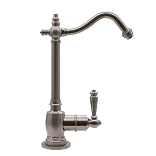 Image of Westbrass D2035-NL-07 9" Victorian 1-Lever Handle Cold Water Dispenser Faucet, Satin Nickel