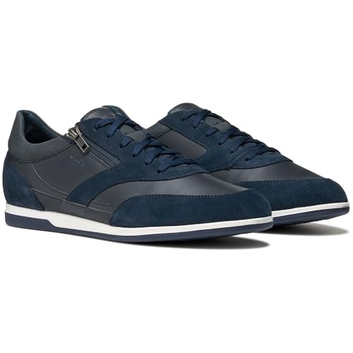 Geox U Renan A Baskets pour Homme, Bleu Marine, 46 EU