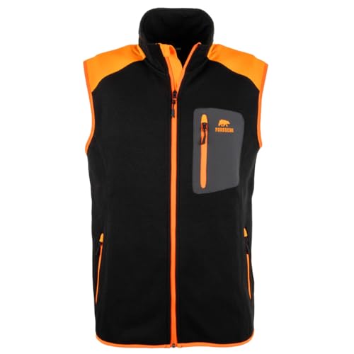 FORSBERG Lönna Forst Weste Strickweste Outdoorweste Strickfleece warm funktionell für Freizeit und Arbeit Farbe:schwarz Größe:M