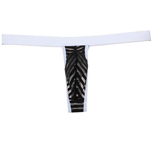 Men's Stripe Yarn Thong Pouch Mini Bikini G-String Underwear Rope Male Micro T-Back Pants2