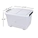 Rinboat 4-Pack Plastic Storage Box with Lid, Clear Storage Container, Hold 30 L
