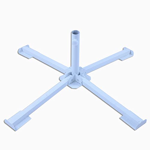 Ymiko Foldable Portable Beach Umbrella Base Holder for Outdoor Activities (White)