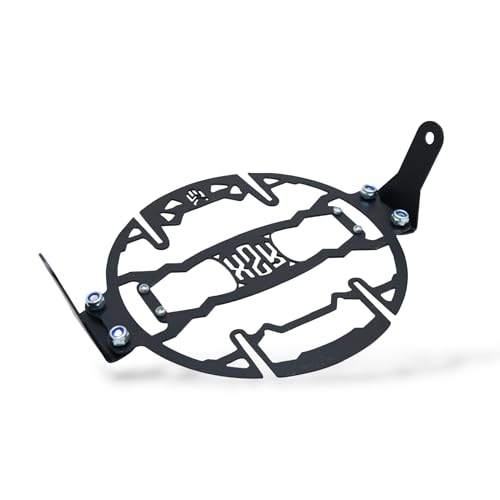 Image of Headlight Protector Grill for XSR 155, Rust-Resistant, Easy Installation, Headlight Guard Jaali Grey Batch with Branded Design Compatible For Yamaha XSR 155