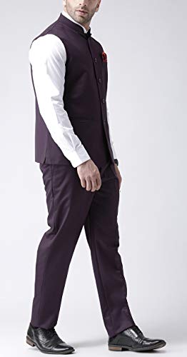 Image of hangup Men's Synthetic Notch Lapel Suit (2BasketTR Purple 44