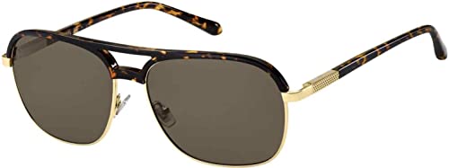 Fossil Men's Havana Navigator Sunglasses #TOP19