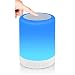 Produktbild Reawul Nachttischlampe mit Bluetooth Lautsprecher, Touch Nachtlicht Tischlampe mit RGB 3 Touch-Dimmbare Modi und 7 Farben zum Umschalten, Geschenk für Frauen Männer Teenage Kinder