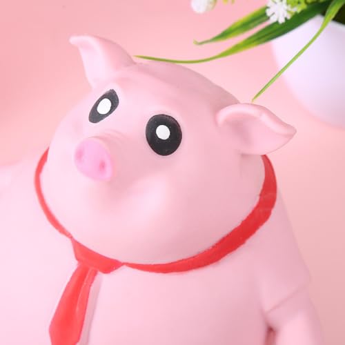 Stretchy Glue-Sand Filled Rubber Pig , Latex Piglet Soft Decompression Doll Toy, Animal High-Elastic Stretchable Decompression, Decompression Toy for Adults and Children (Pig-L)