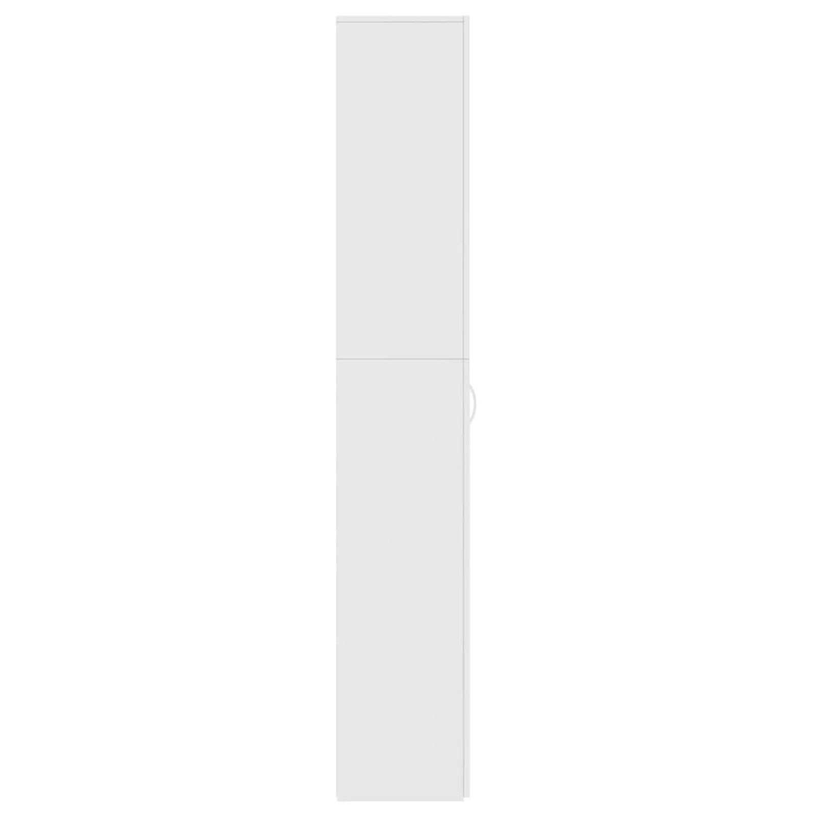 Homgoday Armadio da ufficio, armadio da ufficio, con 2 ante e 5 ripiani, armadio per ufficio, soggiorno e scuola, librerie da ufficio, 60 x 32 x 190 cm, bianco