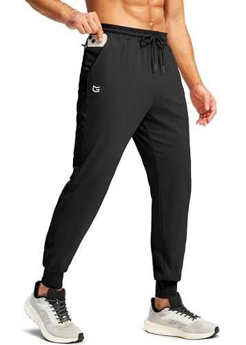 Men's Joggers with Zipper Pocket Workout Track Pants Stretch Sweatpants for Men Athletic, Gym, Running