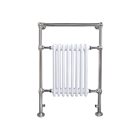 AQUAWORLD Space Saver Victorian Style Bathroom Traditional Heated Towel Rail Column Radiator Rad 950 x 685 x 161 MM (White) Cover