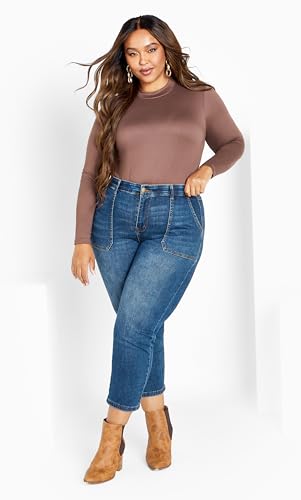 Women's Plus Size Ella Thick Waistband Ankle Jean2