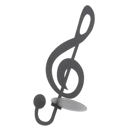 STOBAZA Hanging Music Note Candle Holder Metal Wall Sconce Elegant Home Decor Accessory