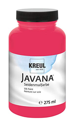 KREUL 8103-275 - Javana peinture sur soie 275 ml, rouge, couleur hautement pigmentée et brillante à base d'eau, au caractère fluide et liquide, pénètre profondément dans les fibres