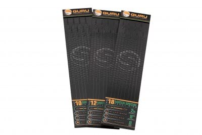 Guru Match Special 8" Rigs Qty 8, Size 16 (0.11mm) Barbless Hair Rigs for Carp Fishing, Pre-Tied with Bait Bands, High-Performance Fishing Hooklengths
